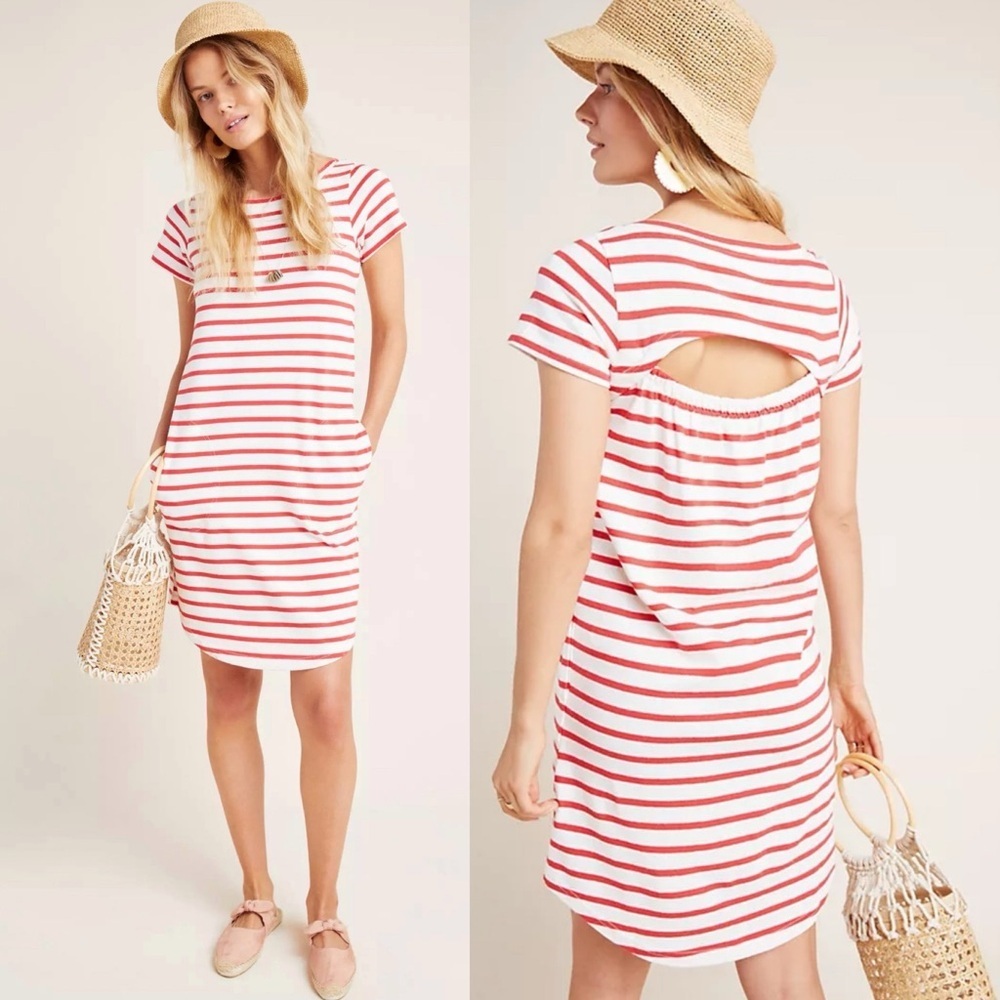 Maeve by Anthropologie  Rochelle Striped Tee Dress Small
